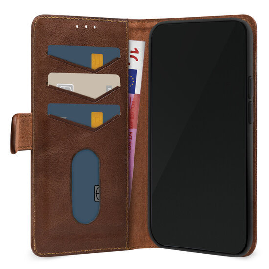 Mobilize leren Wallet iPhone 17 Air hoesje bruin