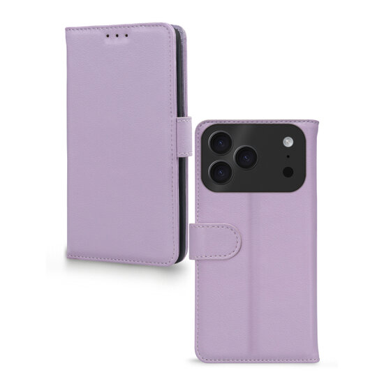 Mobilize Premium Gelly Wallet iPhone 17 Pro hoesje paars