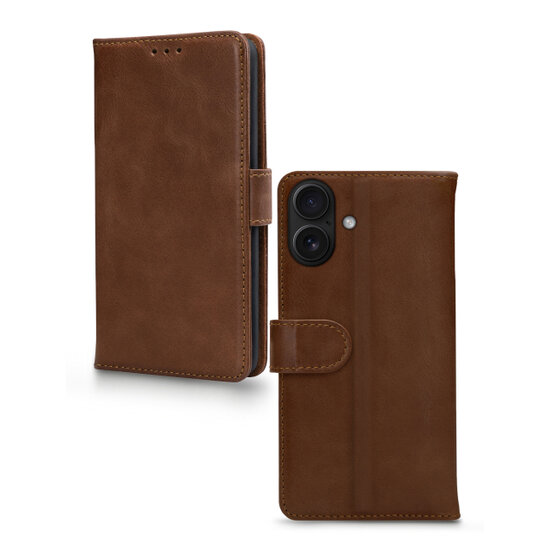 Mobilize leren Wallet iPhone 17 hoesje bruin