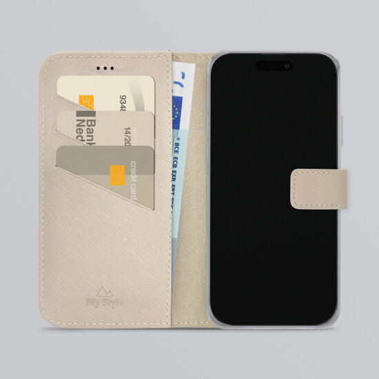 My Style Flex Wallet iPhone 17 Pro Max hoesje beige