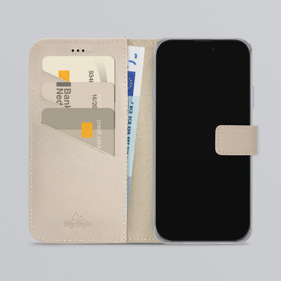 My Style Flex Wallet iPhone 17 hoesje beige