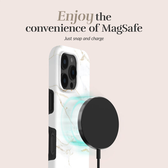 MIO MagSafe iPhone 17 hoesje White Marble