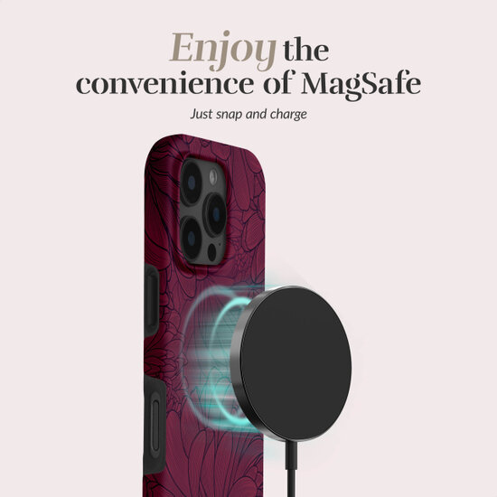 MIO MagSafe iPhone 17 Pro hoesje Berry Blooms