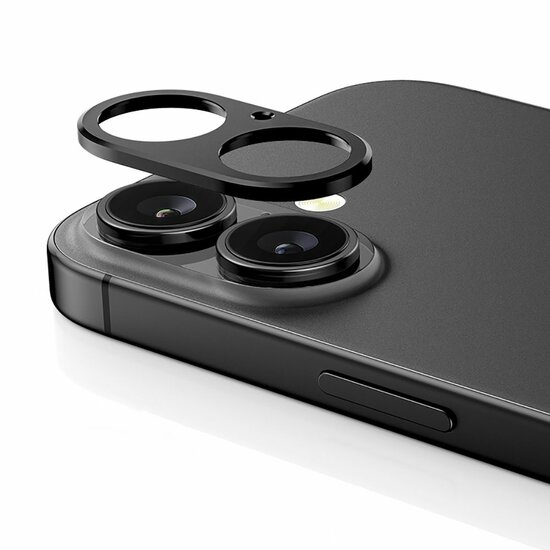 TechProtection iPhone 17 aluminium camera beschermer zwart