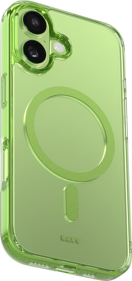 LAUT Crystal Fluro MagSafe iPhone 17 hoesje groen