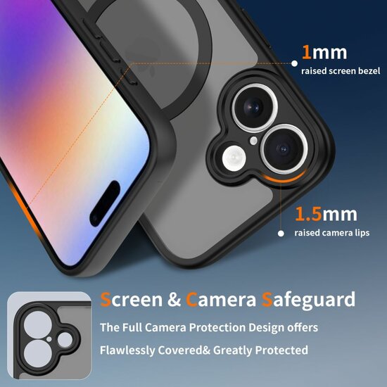 TechProtection Slim MagSafe iPhone 17 hoesje zwart