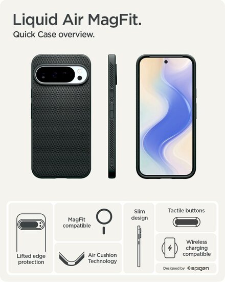 Spigen Liquid Air MagSafe Google Pixel 10 Pro XL hoesje groen