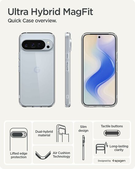 Spigen Ultra Hybrid Google Pixel 10 Pro XL hoesje transparant