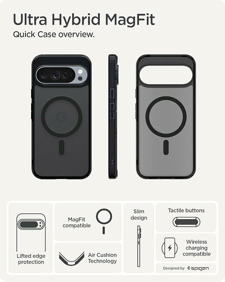 Spigen Ultra Hybrid MagSafe Google Pixel 10 Pro XL hoesje zwart