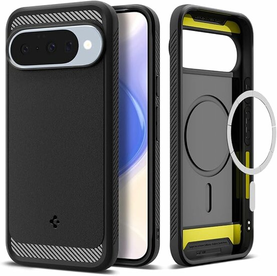Spigen Rugged Armor MagSafe Google Pixel 10 / Google Pixel 10 Pro hoesje zwart
