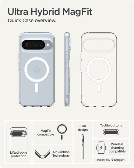 Spigen Ultra Hybrid MagSafe Google Pixel 10 / Google Pixel 10 Pro hoesje transparant