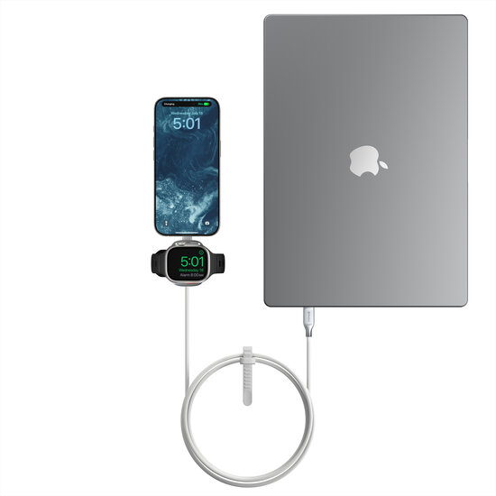 Nomad Universal USB-C kabel voor Apple Watch wit