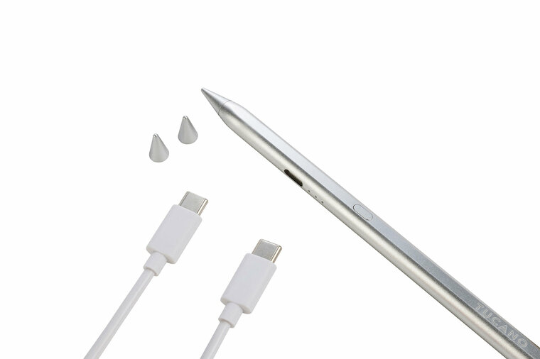 Tucano Smart Pencil 2 stylus pen voor iPad zilver
