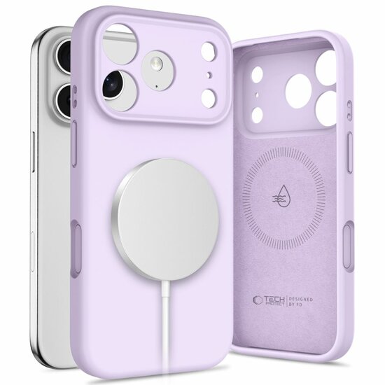 TechProtection Silicone MagSafe iPhone 17 Pro hoesje mauve