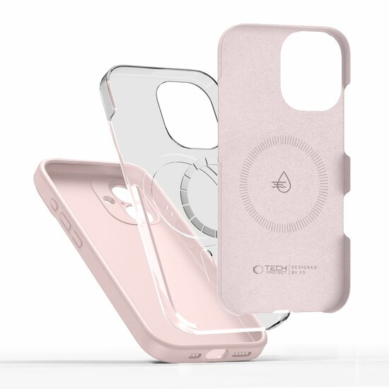 TechProtection Silicone MagSafe iPhone 17 hoesje zwart