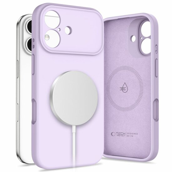 TechProtection Silicone MagSafe iPhone 17 hoesje paars