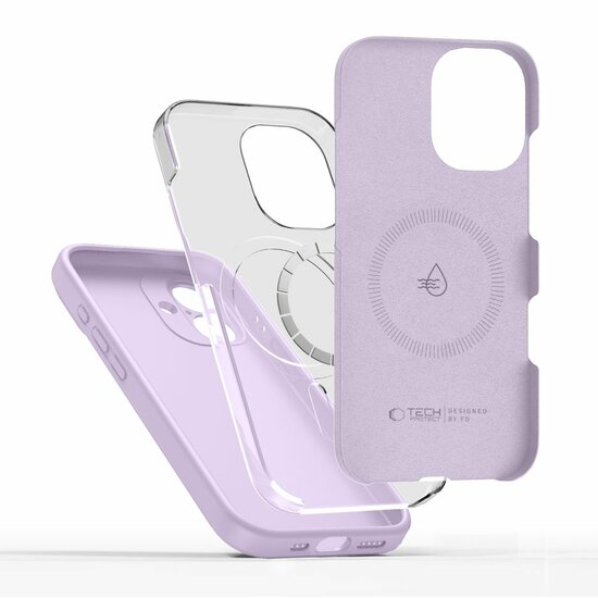 TechProtection Silicone MagSafe iPhone 17 hoesje paars