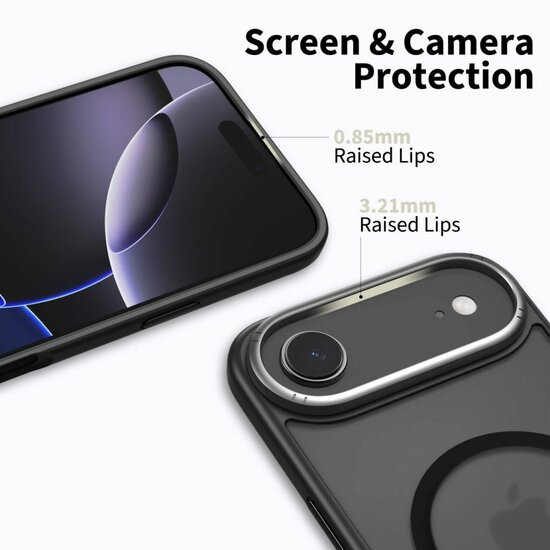 TechProtection Edge MagSafe iPhone 17 Air hoesje zwart