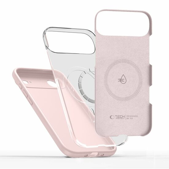 TechProtection Silicone MagSafe iPhone 17 Air hoesje roze