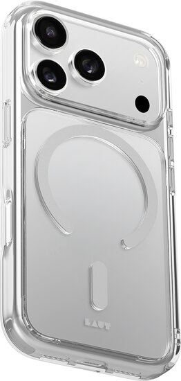 LAUT Crystal Fluro MagSafe iPhone 17 Pro Max hoesje lichtgrijs