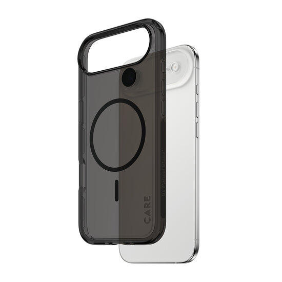 PanzerGlass CARE Urban Combat MagSafe iPhone 17 Air hoesje doorzichtig smokey zwart