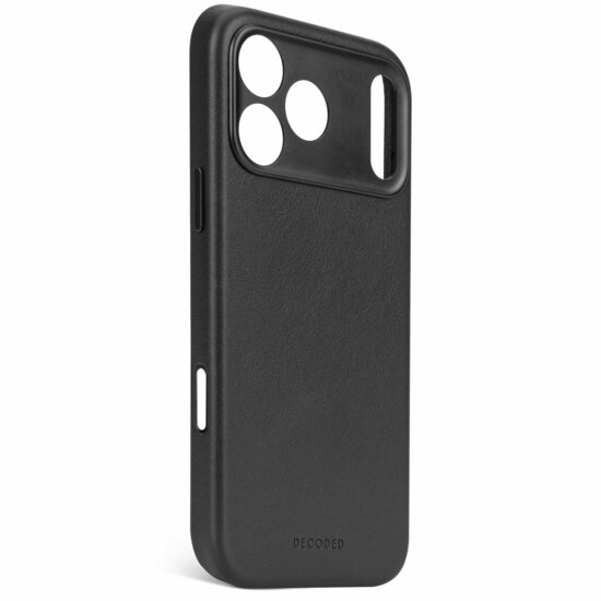 Decoded Leather backcover iPhone 17 Pro hoesje zwart
