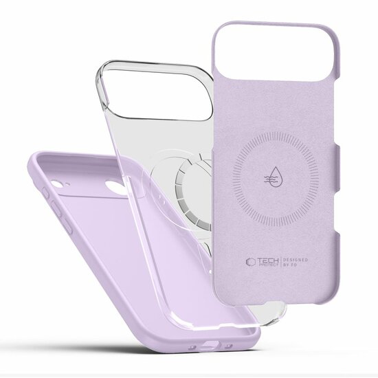 TechProtection Silicone MagSafe iPhone 17 Air hoesje paars