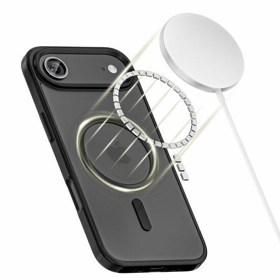 TechProtection MagSafe iPhone 17 Air hoesje mat zwart