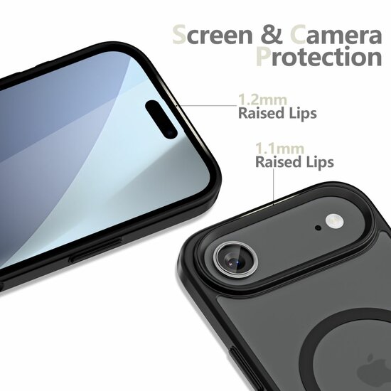 TechProtection MagSafe iPhone 17 Air hoesje mat zwart