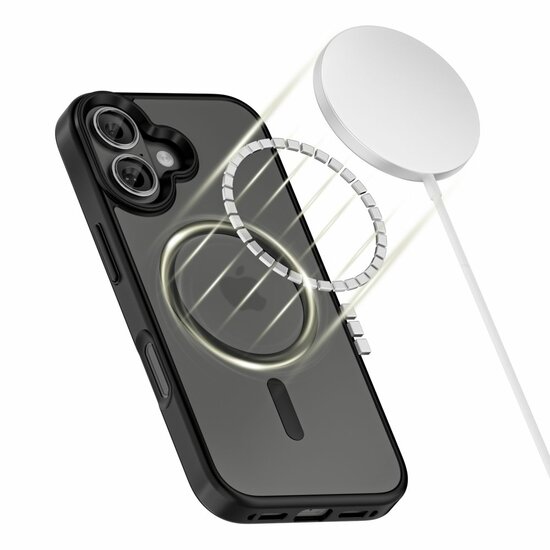 TechProtection MagSafe iPhone 17 hoesje mat zwart