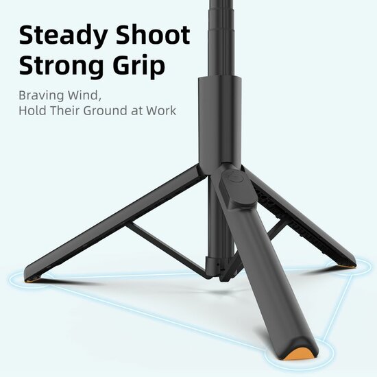 TechProtection Bluetooth Selfie stick / Tripod zwart
