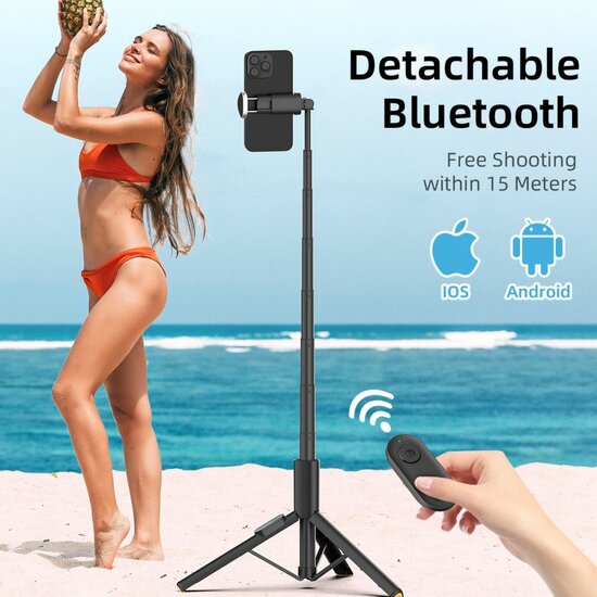 TechProtection Bluetooth Selfie stick / Tripod beige
