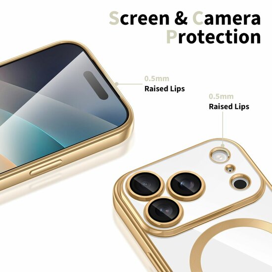 TechProtection Flex MagSafe iPhone 17 Pro hoesje goud