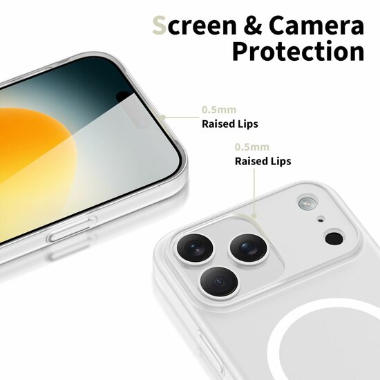 TechProtection MagSlim MagSafe iPhone 17 Pro hoesje transparant