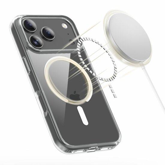 TechProtection Hybrid MagSafe iPhone 17 Pro Max hoesje transparant