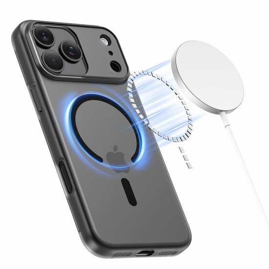 TechProtection MagSlim MagSafe iPhone 17 Pro Max hoesje zwart