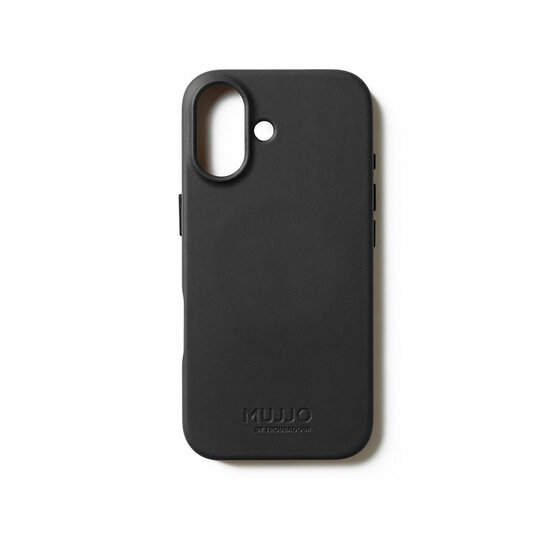 Mujjo Full Leather iPhone 17 hoesje zwart
