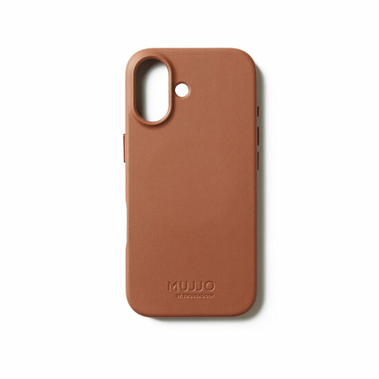 Mujjo Full Leather iPhone 17 hoesje tan