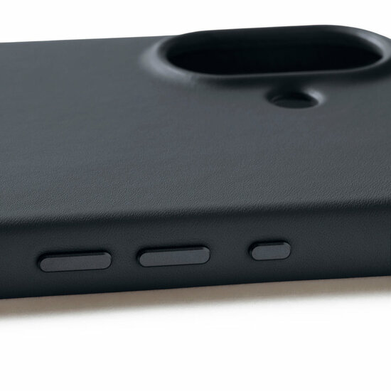 Mujjo Full Leather iPhone 17 hoesje basalt