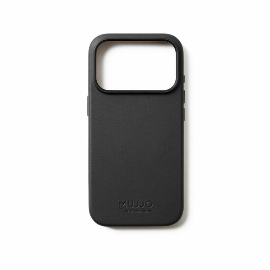 Mujjo Full Leather iPhone 17 Pro hoesje zwart
