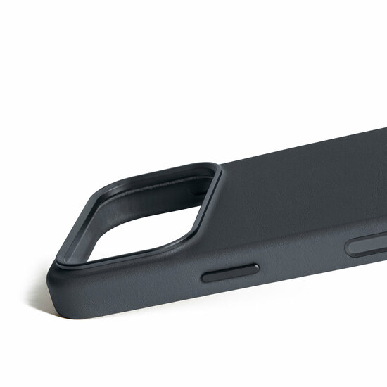 Mujjo Full Leather iPhone 17 Pro hoesje basalt