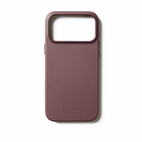 Mujjo Full Leather iPhone 17 Pro Max hoesje rood