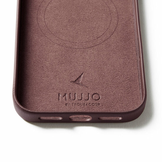 Mujjo Full Leather iPhone 17 Pro Max hoesje rood
