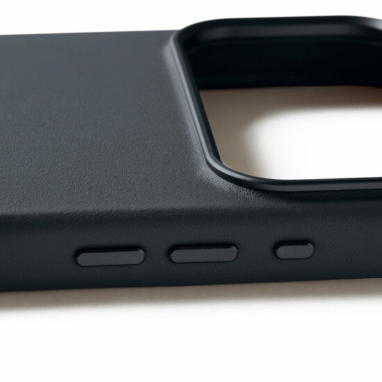 Mujjo Full Leather iPhone 17 Pro Max hoesje basalt