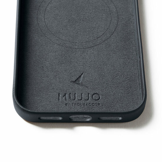 Mujjo Full Leather iPhone 17 Pro Max hoesje basalt