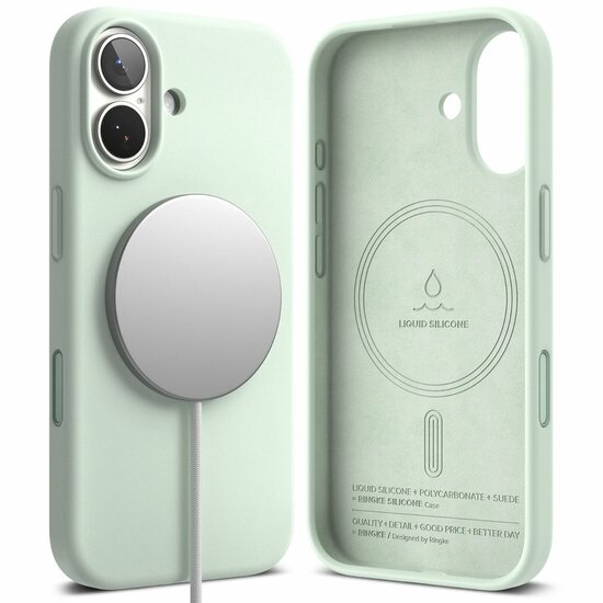 Ringke Siliconen MagSafe iPhone 17 hoesje mint