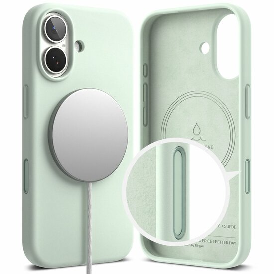 Ringke Siliconen MagSafe iPhone 17 hoesje mint