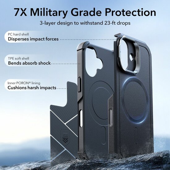 ESR Cyber Kickstand MagSafe iPhone 17 hoesje doorzichtig
