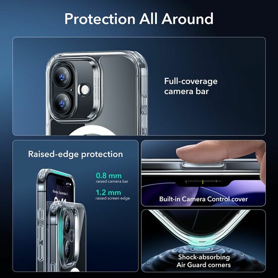 ESR Classic Hybrid MagSafe iPhone 17 hoesje + screenprotector