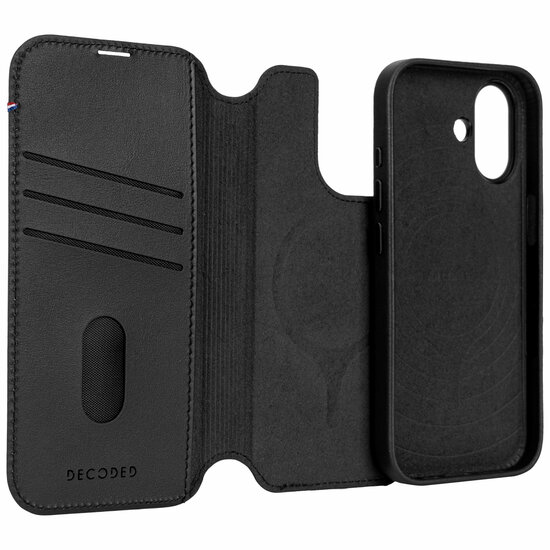 Decoded Leather Detachable 2 in 1&nbsp;Wallet iPhone 17 hoesje zwart